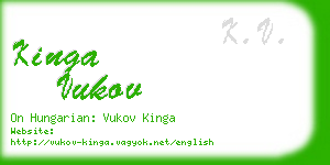 kinga vukov business card